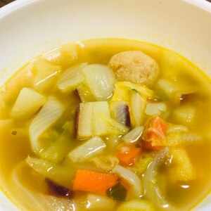 カレールー1つで作る野菜スープ